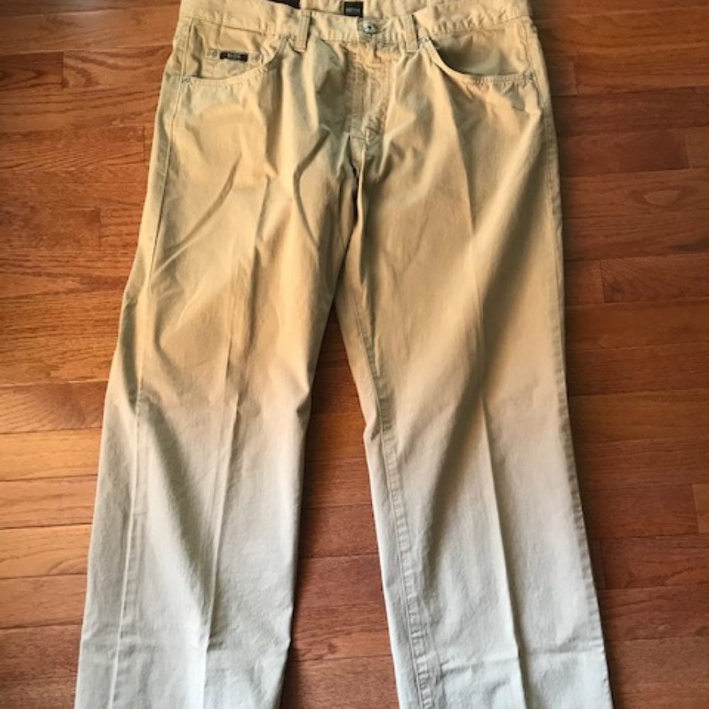 NWT HUGO BOSS Khaki Tan Cotton Pants - 36x32